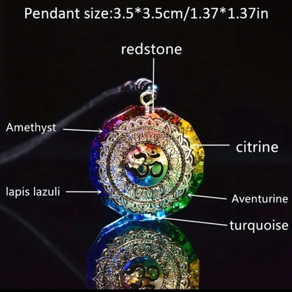 OM 🕉 Organite Chakra Energy Keychain Bag 👜🎒 Charm ~ Protect Purify Reiki - Picture 3 of 12